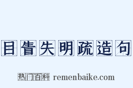 目眚失明疏造句是什么意思的图片